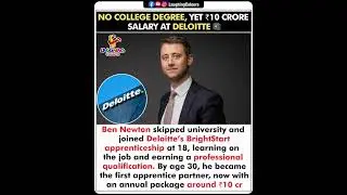 No degree, Deloitte partner 💼#CareerNews #Deloitte #SuccessStory #EducationAlternatives #ytshort