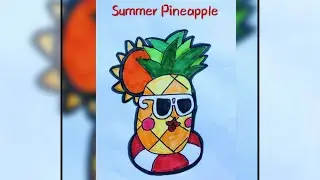 How to Draw A Summer Pineapple 🍍