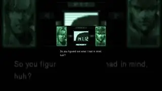 Snake and Otacon talking about how ketchup got snake out of prison #mgs1