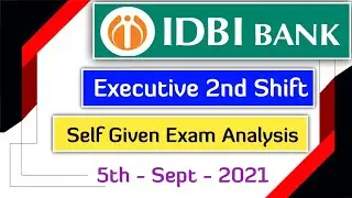 Self Given Exam Analysis IDBI Executive 2021