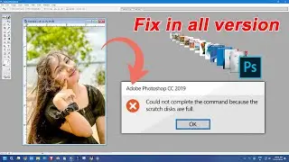 Photoshop 7.0 Could Not Save Because Disk is Full Error Solution | because the disk is full Problem