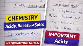 Acids, Bases & Salts | Class 10 Chemistry | Important Formulas & Compounds ✍️📘@educationadda1066 