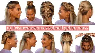 Frisuren für mittel Haare ★ 10 Alltagsfrisuren ♡ in 2-10 Minuten für Schule Uni oder Arbeit♡