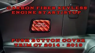 RED CARBON PUSH BUTTON FOR THE C7 CORVETTE