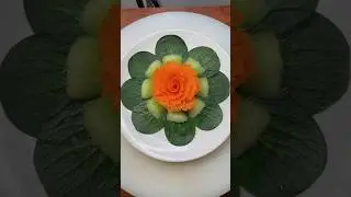 Flower Between Green Vegetables 🌸🥦 Creative Carving And Beautiful Food Presentation 🍽️✨