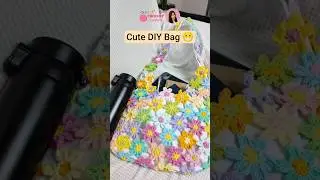 Cutest Crochet Flower Bag Tutorial 🌸 #crochet #flowers  #crochetbag
