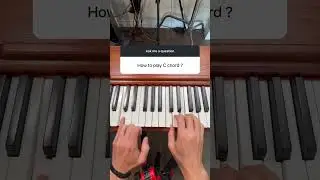C Major Chord on Piano