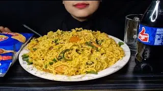 ASMR EATING VEGETABLE MAGGIE, LAYS & COLD DRINK |MUKBANG | EATING SHOW 