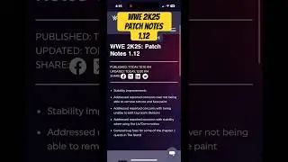 WWE 2K25 Update 1.12 Patch Notes Explained in 16 Secs 😱
