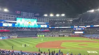Toronto Blue Jays Walking To 3rd Baseline Seats View Of The Rogers Centre Stadium