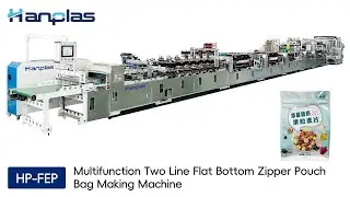 HP-FEP-T Slider Zipper Flat Bottom Bag Making Machine
