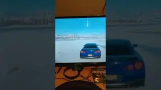drifting on the frozen lake on Forza horizon 4 with a Logitech g920
