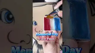 Memorial Day Face Paint Tutorial #facepaint #tutorial #shorts #asmr #makeup #usa #art #fyp #explore