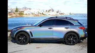 3M Satin flip psychedelic Vinyl Wrap: Infiniti QX70s