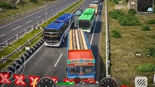 😨 Dangerous Highway Jam | Long Wood Load Truck Gameplay