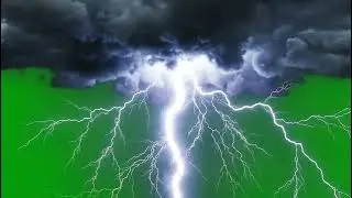 Realistic Thunder Green Screen VFX Overlay for Cinematic Storm Scenes