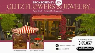 Sims 4 Community Lot | No CC | Glitz Flowers & Jewelry