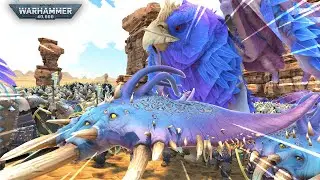 TZEENTCH DEMON ARMY v's ORK WAAGH! | UEBS 2 Warhammer 40K