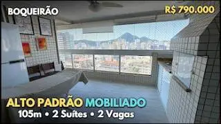 #645 VENDIDO ✅ APARTAMENTO MOBILIADO COM 2 SUÍTES, 2 VAGAS EM PRAIA GRANDE - BOQUEIRÃO 