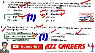 TSLPRB constable 30 september 2018 answer key English prelims exam with solution