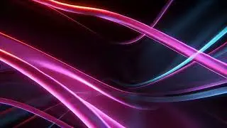 Flowing neon lines pathways of glowing light trails 4K | Motion background loop | Blue pink