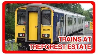 Trains at Treforest Estate railway station (30/06/2023)