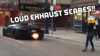 CRAZY LOUD EXHAUSTS SCARES PEOPLE AND ANIMALS