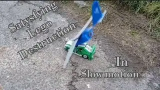 Satisfying Lego destruction in slow motion 