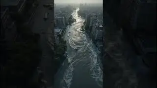 What If a Dam Collapsed? 🌊 AI Simulation (Drone View)
