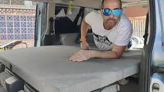 Cama fácil para cualquier furgoneta.  Barato y sin liarla