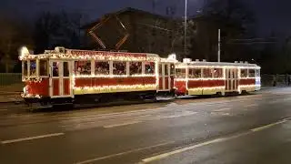 Prague Christmas tram parade