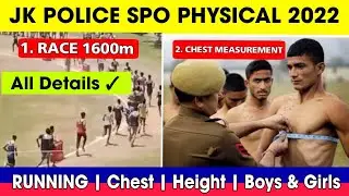JK Police SPO Physical 2022 : Admit Card || Height || Chest || Boys & Girls