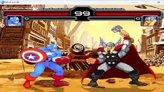 Captain America vs Thor SUPER EPIC FIGHT🔥 Marvel Avengers Mugen Comics Battle Tribute 2023