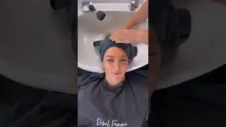 Do this towel wrap after washing hair in the salon #hairwash #hairroutine