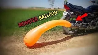 Big size Balloon vs Hero Bike Silencer - Monster big size Balloon Create