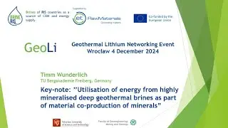 Utilisation of energy from highly mineralised deep geothermal brines.../ Timm Wunderlich
