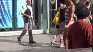 Times Square topless woman