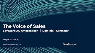 The Voice of Sales | Software AG&rsquo;s ambassador Dominik | Germany
