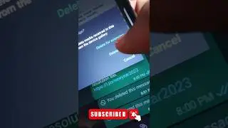 WhatsApp delete from me mistake solution | AZAR CHANNEL | Tamil #azarchannel #shorts