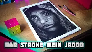 Hyper Realistic Baby Drawing | Every Stroke Captured in Charcoal ✏️