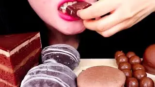 Chocolate Dessert Party, Eating Show, ASMR 2 x Speed Video, Big Bites @Jane_asmr 