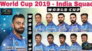 2019 WORLD CUP TEAM LIST IN INDIA