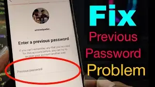 Instagram enter a previous password | Enter a previous password instagram