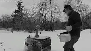 Joe makes Maple Syrup - Darrell's turn to get the water.....