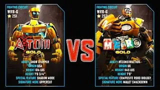 REAL STEEL WRB Atom Gold VS METRO Gold New Robots GOLD UPDATE (Живая сталь)