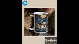 Snowman Coffee Mug - Ceramic Winter Drinkware | Festive Snowman Mug Design