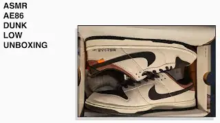 ASMR AE86 dunk low unboxing (soft  whispering)
