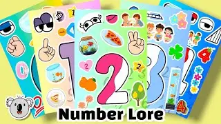 💓Number Lore Sticker (0️⃣1️⃣2️⃣3️⃣4️⃣) | 넘버로어 스티커 | Paper DIY | ASMR #alphabetlore #numberlore💓