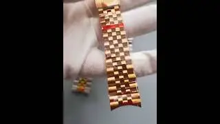 BLIGER 20mm Curved End Link Jubilee Bracelet Silver Gold Rose Gold 904L