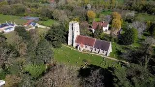 DJI Mini 3 Pro 4K, St Mary’s Church, West Stow, Suffolk, UK, Aerial Drone Shots